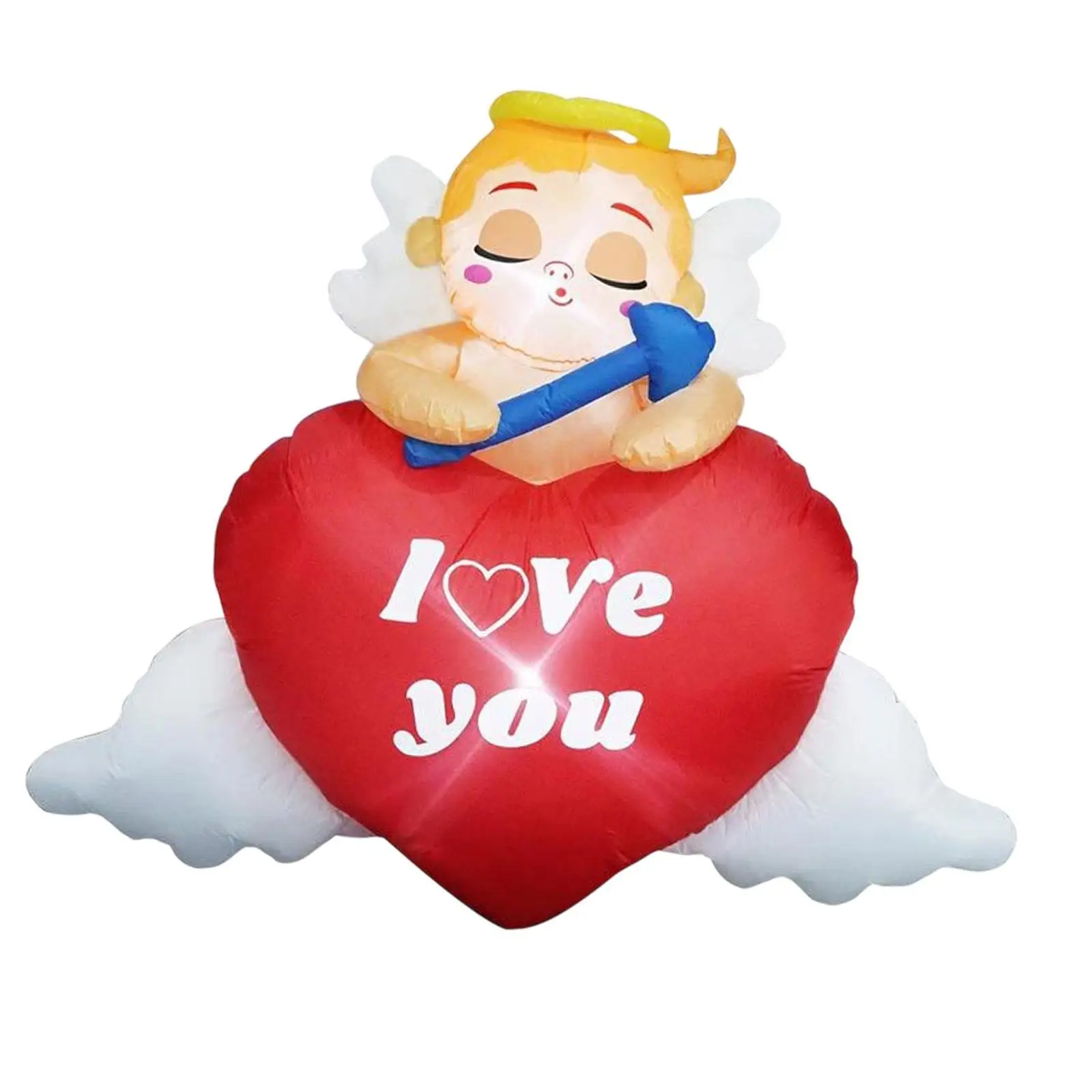 Valentine's Day Inflatables Decorations with Heart Decoration Gift LED Lighted Decor for Proposal Ceremony Garden Wedding Party