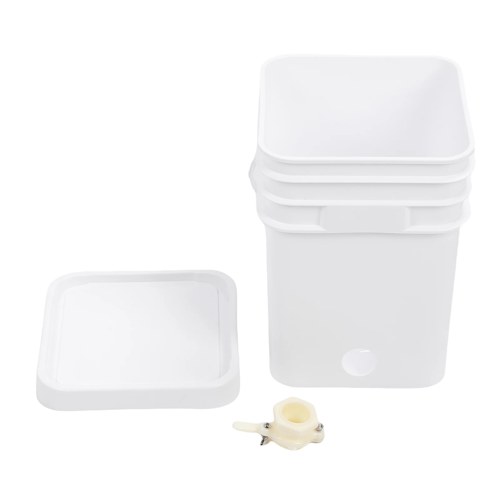 دلو عسل سعة 20 لتر مربع عالي السعة HDPE مستخرج عسل بلاستيكي مع بوابة وغطاء حاوية عسل لتربية النحل #3