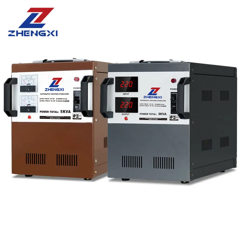 High Quality Custom Automatic Servo Voltage & Current Regulator 220V AVR+Stabilizer 3KVA 5KVA 3000W 5000W Single Phase