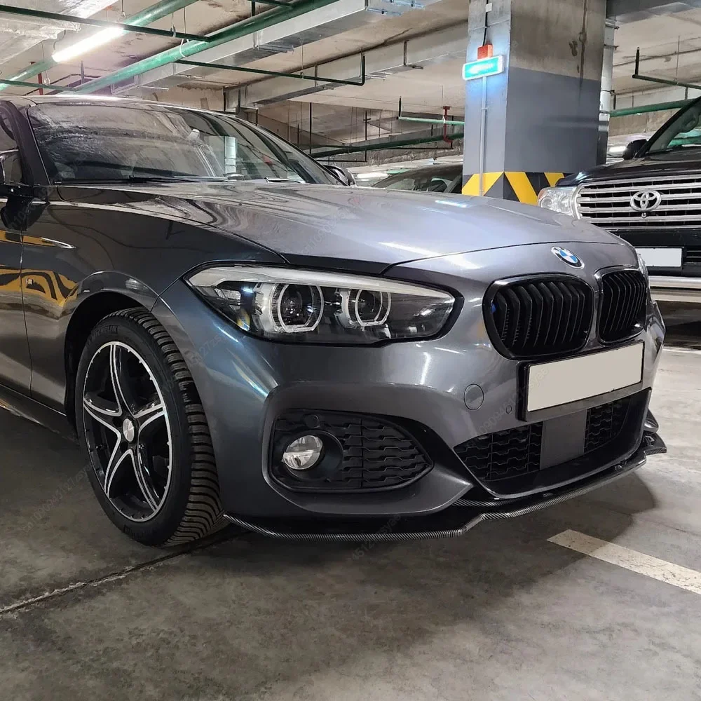 For BMW F20 F21 LCI Maxton Style Front Bumper Lip Splitter Spoiler 1 Series 118i 118d 120i 120d M135i M140i M-Pack 2015-2019