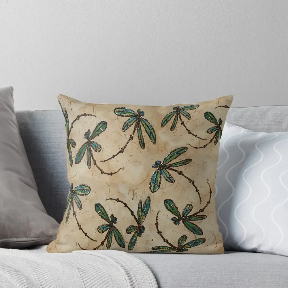 

Dragonfly Flit Rustic Cream Throw Pillow covers for pillows Cushions Home Decor ornamental pillows for living room Pillow