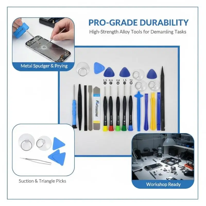 【AB1】Professional Mobile Phone Repair Tool Kit Lightweight Precision Screwdriver Set for Travel Portable Repair Use{H}