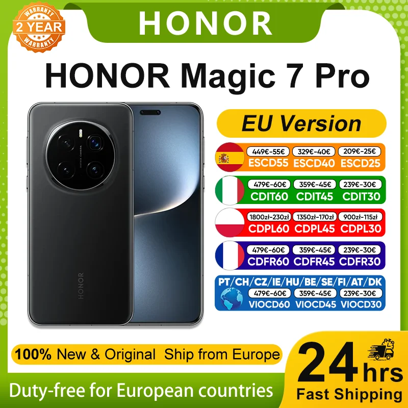 Nouveau smartphone HONOR Magic7 Pro 5G 2026, Snapdragon 8 Elite, écran OLED 6,8'' 120Hz, charge 100W, version globale, téléphone portable Honor Magic7 Pro, IP69, OTG, NFC, eSIM, appareil photo 200MP