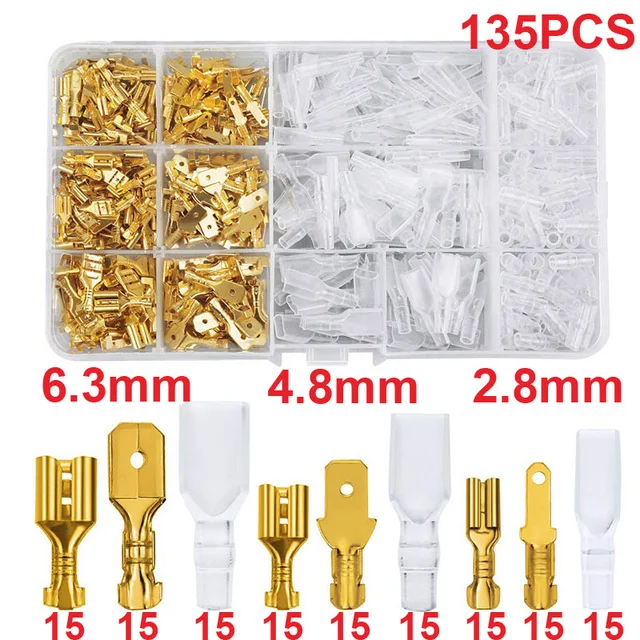 Mannelijke Vrouwelijke Draaddoos Geïsoleerde Kabel Macho Connector 2.8/6.3mm Elektrische Crimp Terminals Termin Spade Connectors Diverse Kit