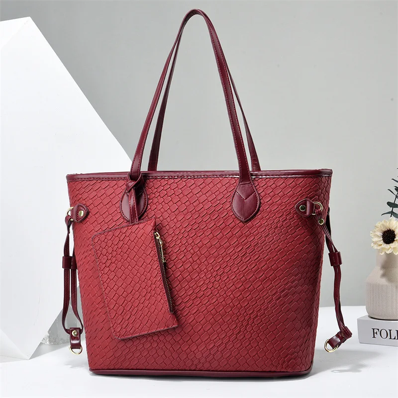 Bolso sencillo de gran capacidad para madre e hijo, bolso clásico, bolso atmosférico de moda para mujer, bolso de hombro práctico, novedad de 2024