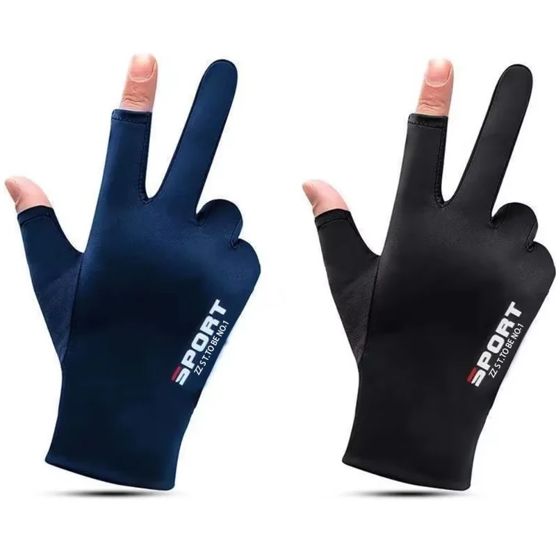 Ice Silk Halffinger Cycling Driving Anti Slip Gloves for Men and Women Summer Outdoor Sports Fitness Driving Fishing Highelastic