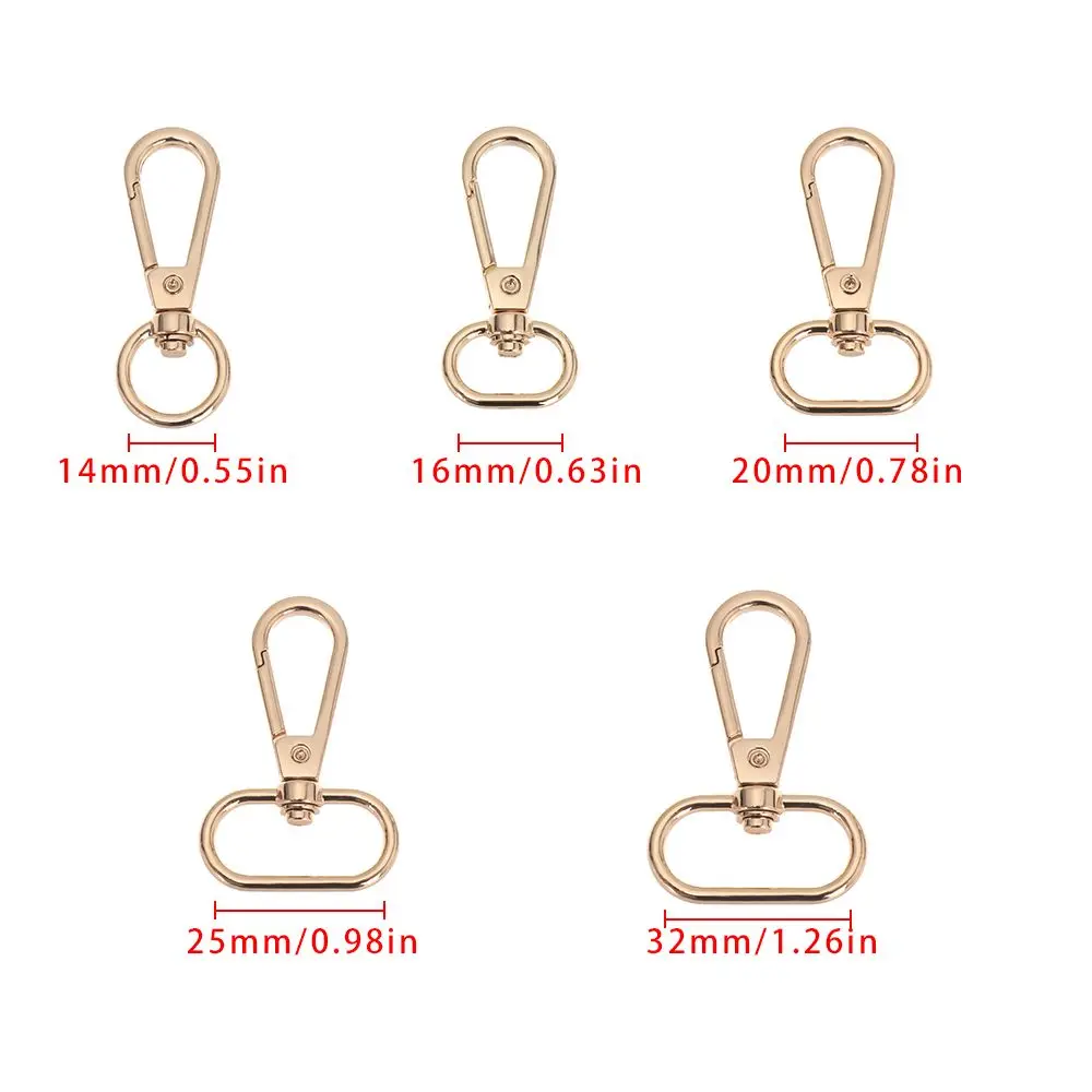 13/15/20/25mm Metal Bags Strap Buckles Split Ring Lobster Clasp Collar Carabiner Snap Hook KeyChain Bag Hardware Part Accessory