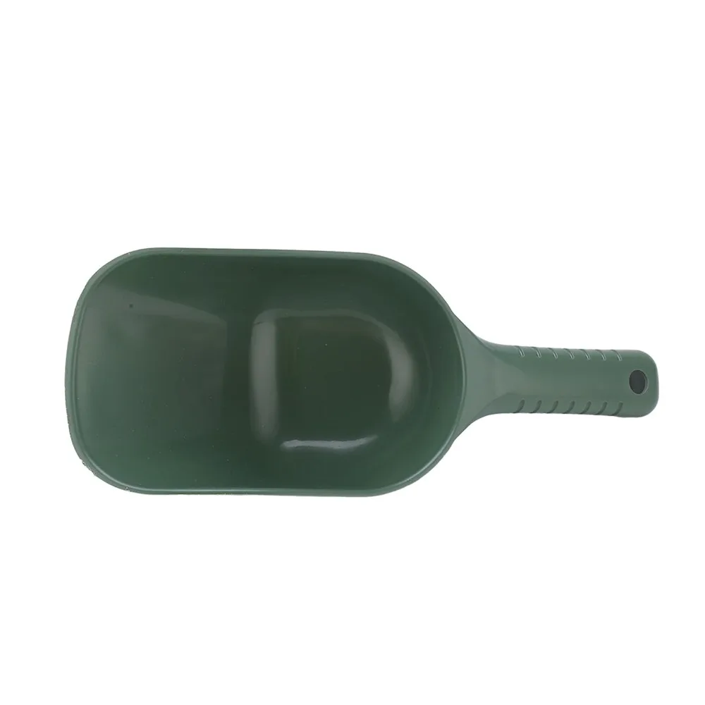 PP Fishing Bait Scoop Floatable Lightweight Baiting Throwing Spoon Green Ergonomic Handle Fishing Lure Scoop Particle Feeding