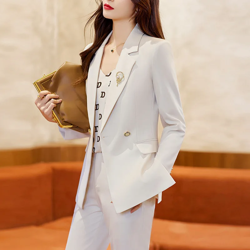 2024Suit Jacket Women's Spring High-End Casual High-End Formal Wear Temperament Goddess Style High-Grade Business Suit Suit