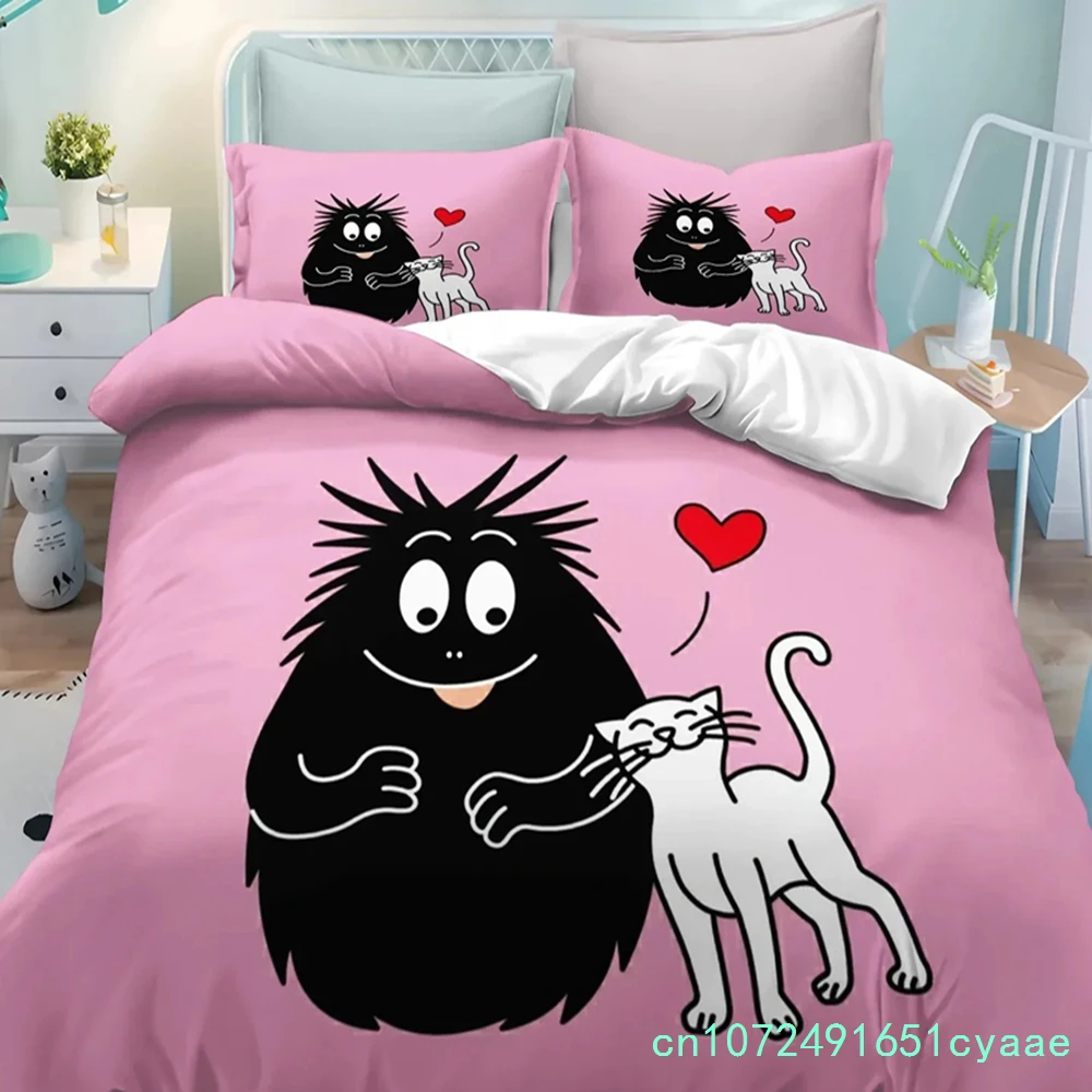 Customizable 3D Printing Cute Les Barbapapa Bedding Set Children's Duvet Cover Adult Kids Bedroom Single Double King Size