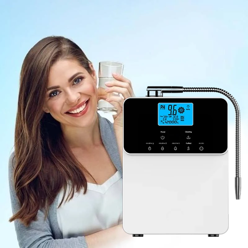 اليابان التكنولوجيا القلوية المياه المؤين عالية PH 2.8-11 قيمة 11 لوحة كانجن نظام الترشيح المياه الهيدروجين منقي مرشح المياه