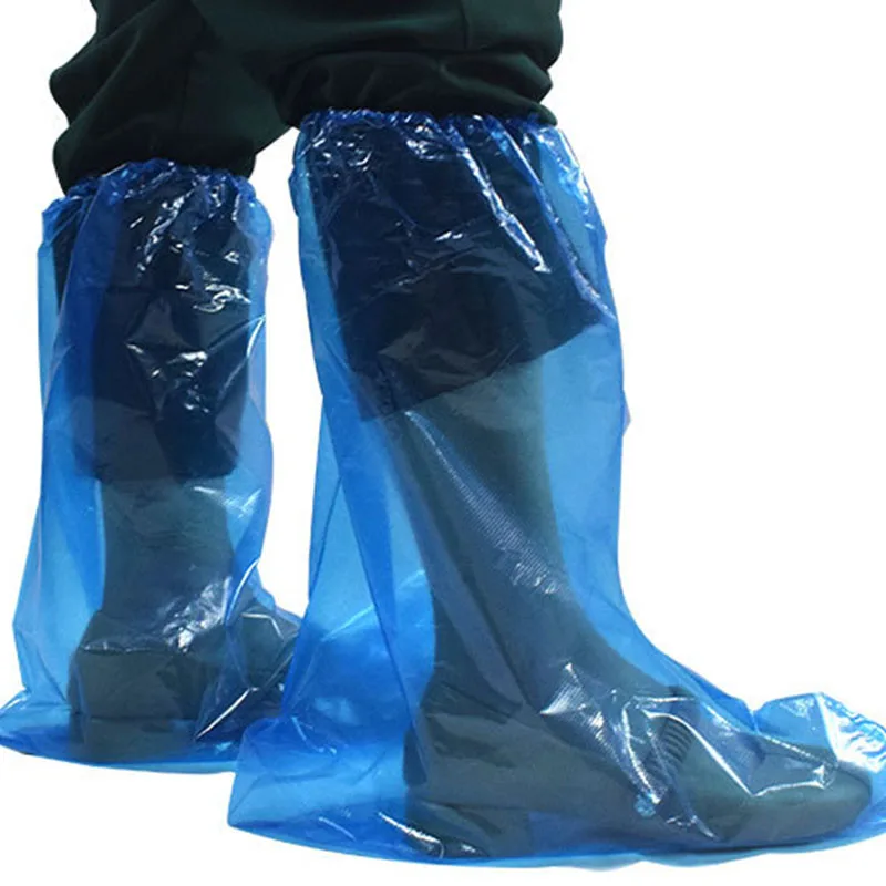 

5pairs Farm Disposable shoe boots waterproof shoes cover men Ms. plastics Thickened Wear-resistant Isolation Foot Cover