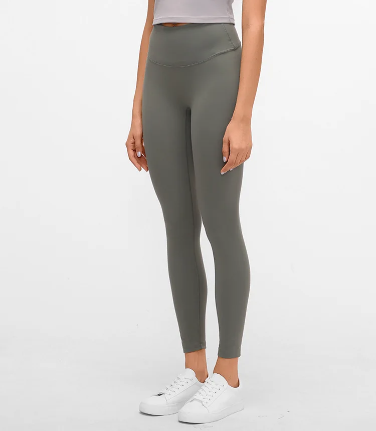 Calças de ioga feminina com sensação de segunda pele, squat proof, alongamento de 4 vias, legging de ginástica esportiva, 18 cores