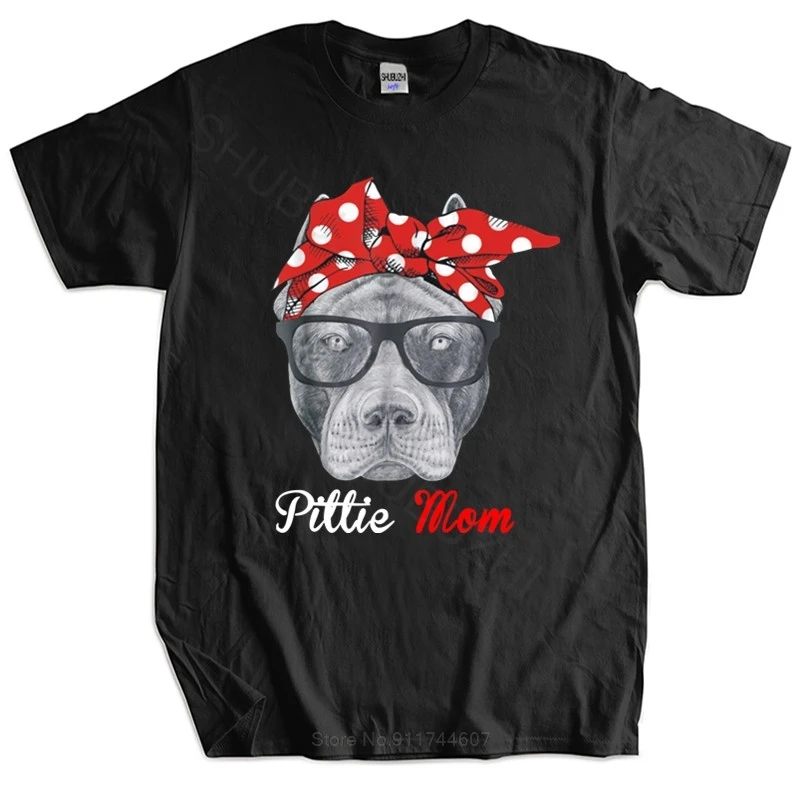 Pittie Mom Shirt For Pitbull Dog Loves-Mothers Day Gif-Shirt New T Shirt men cotton fashion tshirt male summer tee-shirt