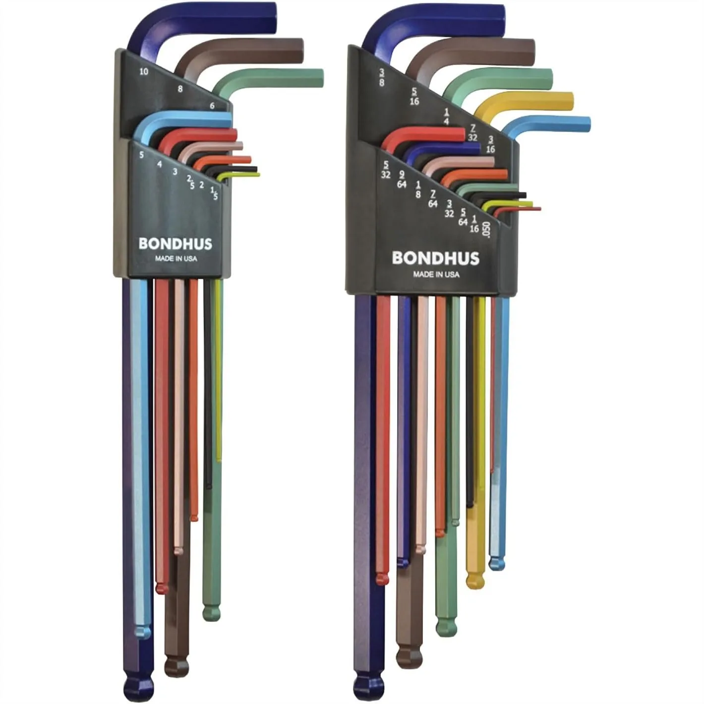 

22-Piece Ball End L-Wrench Set with ColorGuard, Metric and SAE Sizes