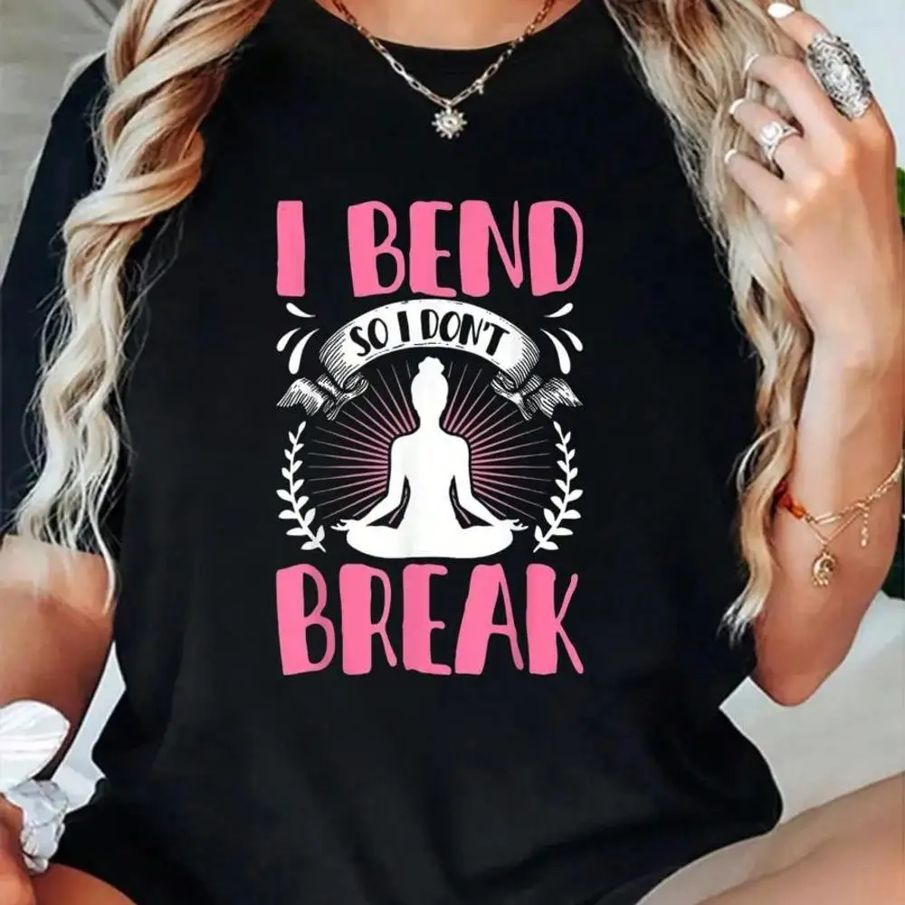 100_ Cotton I Bend So I Don t Break Shirt Funny Yoga Lovers Women Girls T-Shirt Men s Women s Soft Breathable Tee Classic Fashion Summer Tops Pri