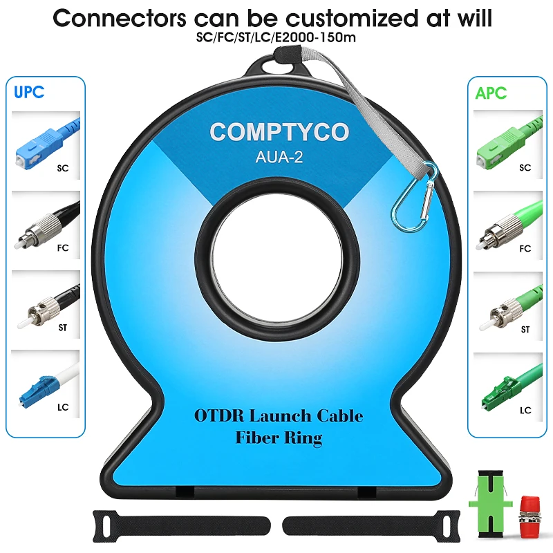 500M Mini SC/FC/ST/LC-UPC/APC OTDR Dead Zone Eliminator Fiber Rings Fiber Optic OTDR Launch Cable Box SM 1310/1550nm