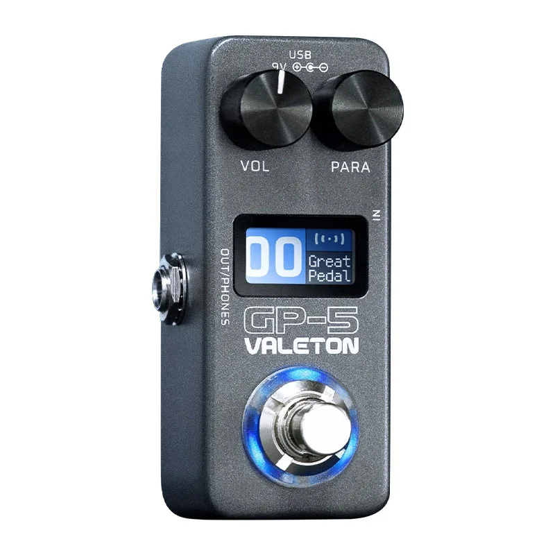 معالج Valeton الجديد متعدد التأثيرات GP-5 المدمج، محمل الأشعة تحت الحمراء الذكي 100+ تأثيرات بلوتوث، مسجل واجهة الصوت USB