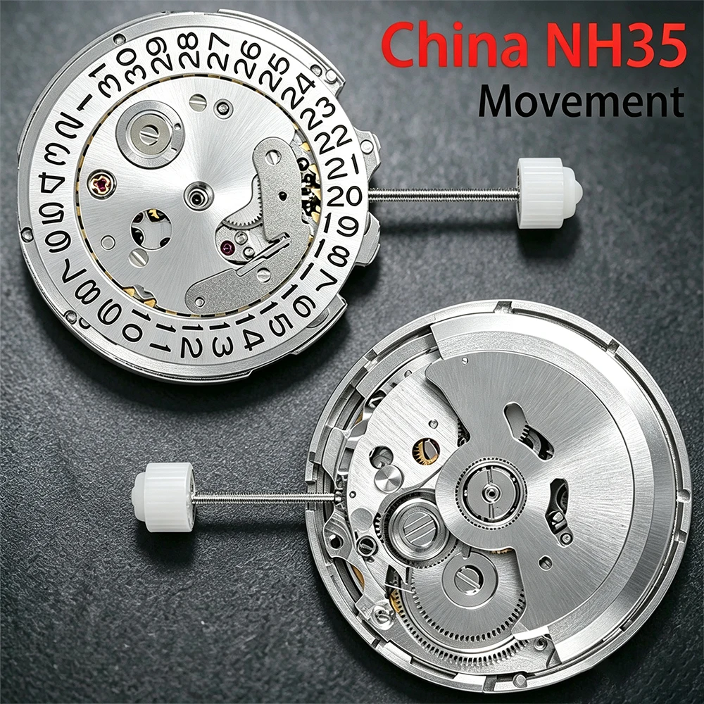 NH35 Compatible Automatic Mechanical Movement 24 Jewels 3H Date Self Winding China Made Mod Parts DIY Tool Accessories Set