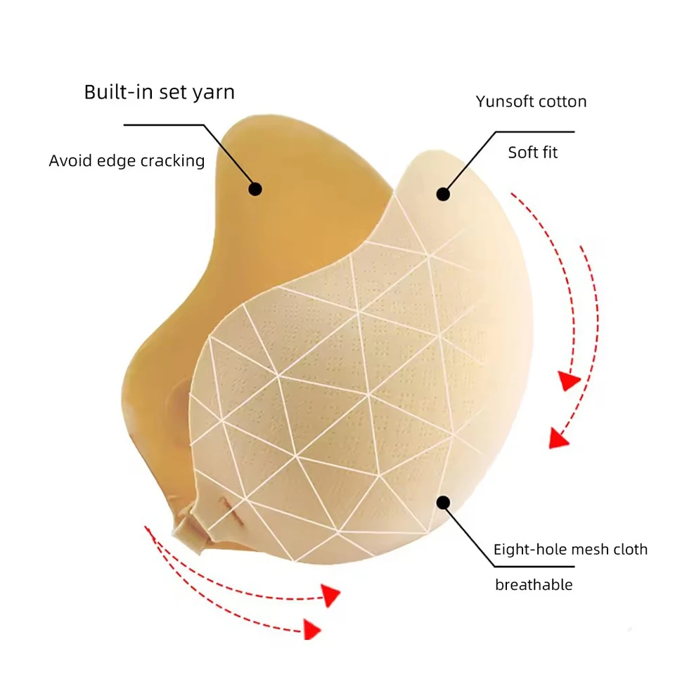 Invisible Nipple Stickers Reusable Push Up Sticky Bra Adhesive Strapless Bras Nipple Covers Breast Pasties For Backless Dress