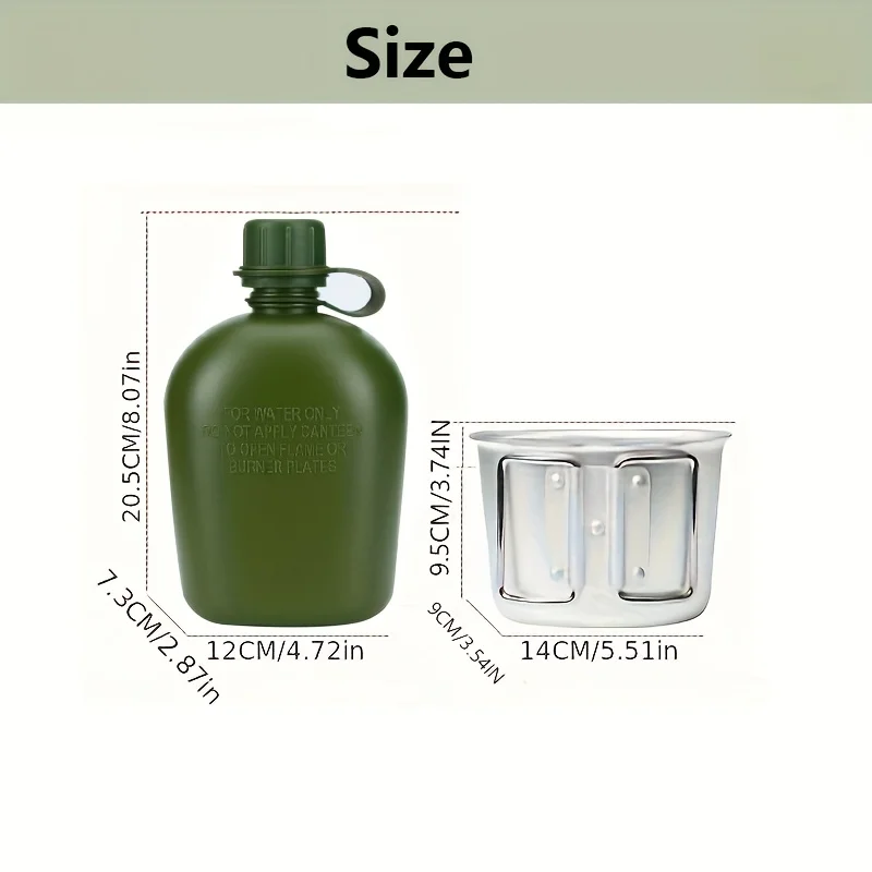 2/4pcs Outdoor Water Bottle Set, Outdoor Mountaineering and Camping Single Soldier Water Bottle, Multi-functional Water Bottle