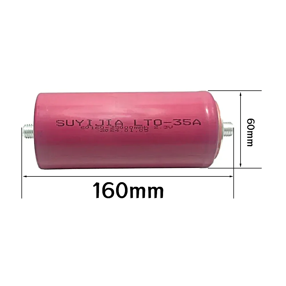 new 60160 LTO Lithium Titanate Battery 2.3V 35Ah 30Ah 10C Discharge Low Temperature for Motorcycles Electric Boats Power Battery