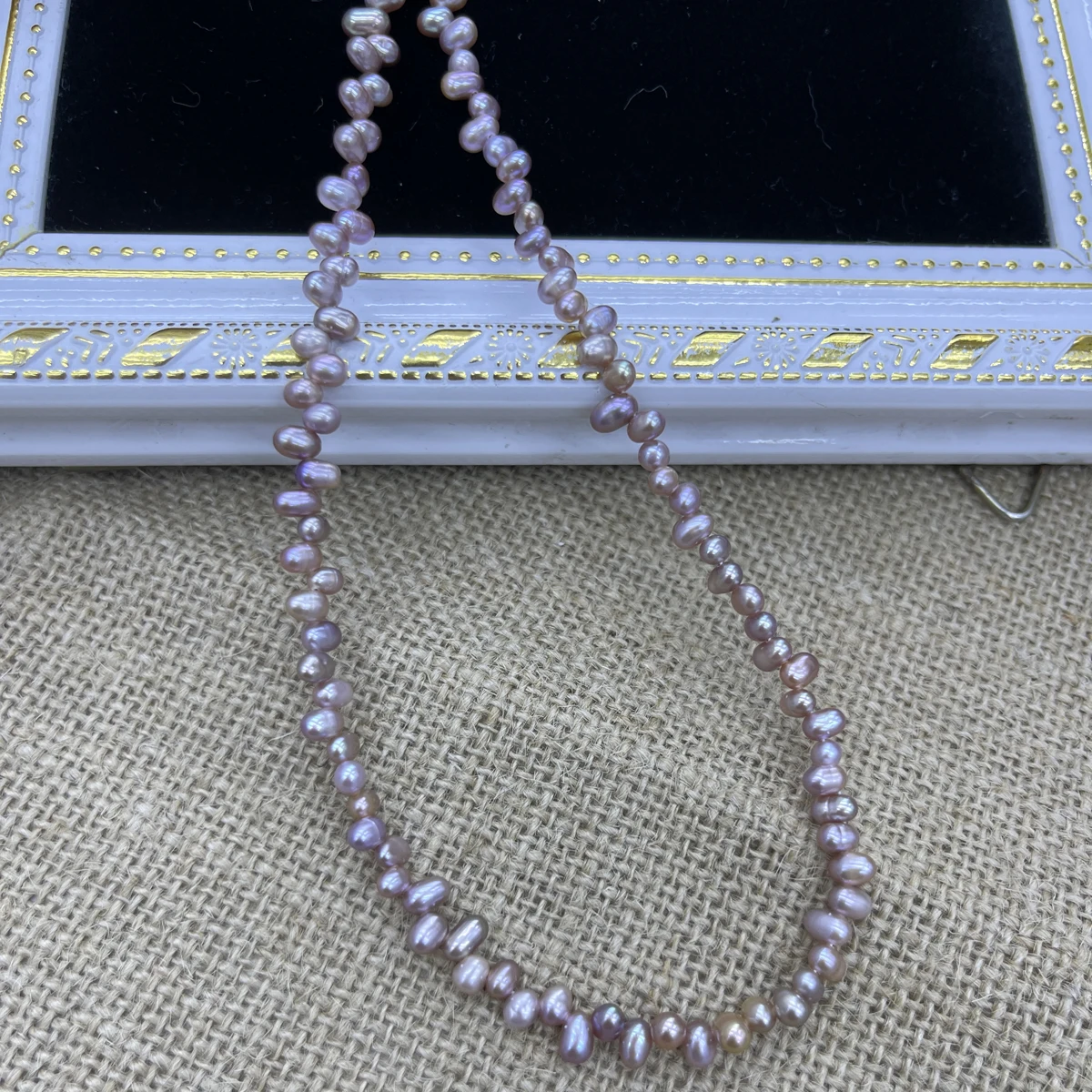

Natural Freshwater White Purple Orange Pearl 4-5mm 4A Oval Bead Jewelry Make DIY Necklace Bracelet Accessories Women Wedding