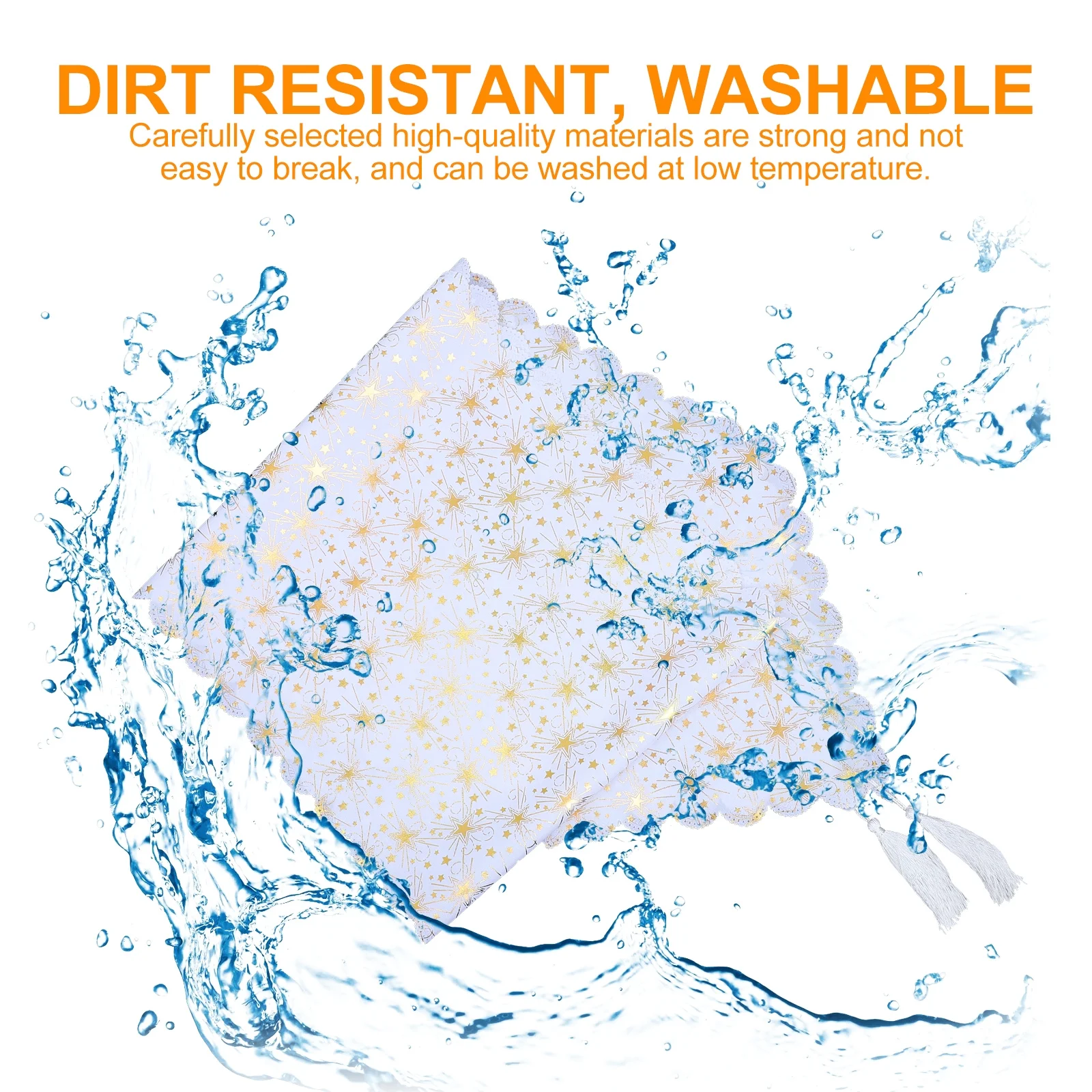 

Table Cloth Golden Star Flag Runner Party Tablecloth Decorative Pretty Tablecloths for