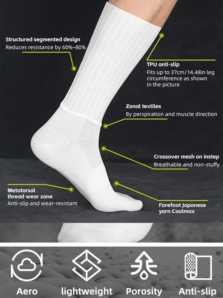 AliExpress rrskit Rrskit Summer Cycling Aerodynamic Socks TPU Anti Slip Abrasion-resistant Breathable Outdoor Running Cycling Gear Unisex Socks