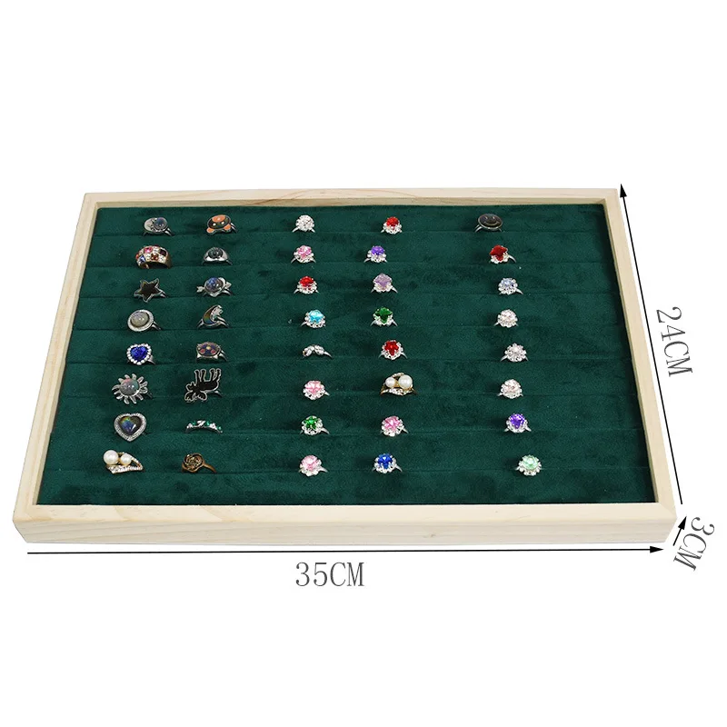 velvet ring earrings display tray tray tray fashion jewelry cufflink organizer holder under case case shows ring earrings jewelr