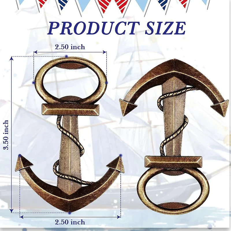Anchor Bottle Opener, Nautical Themed Bottle Opener, Keychain for Birthday Baby Shower Wedding Party Favor Decoration