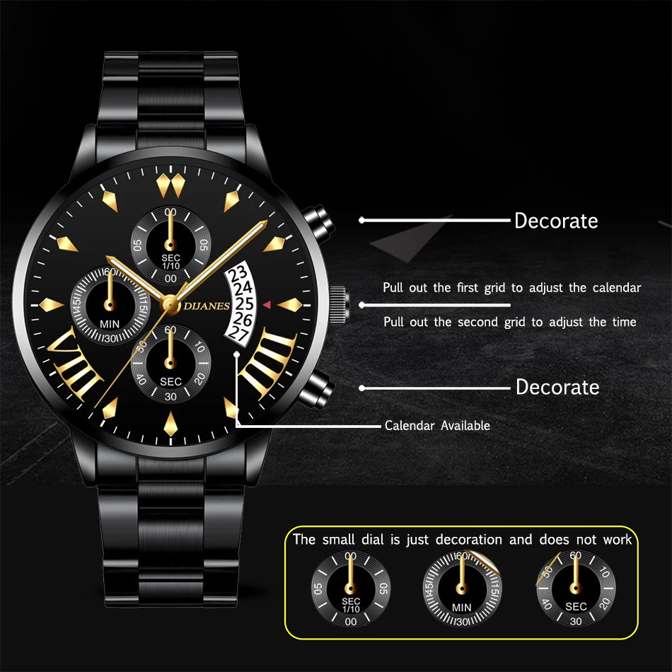 Orologi da uomo di moda per uomo Business Casual orologio da polso al quarzo in acciaio inossidabile orologio da uomo di lusso calendario data orologio relogio masculino