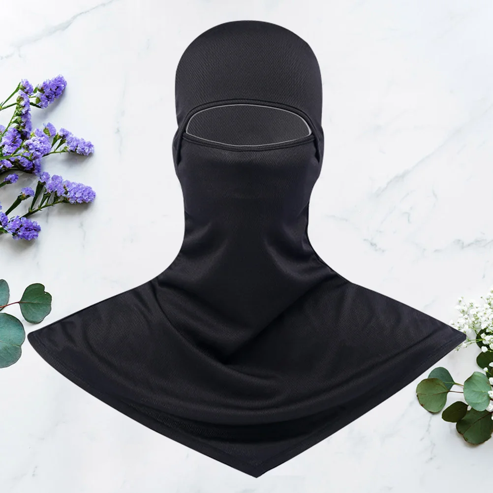 1 шт. черная дышащая солнцезащитная маска для головного убора, защитный чехол для всего лица, быстросохнущая, впитывающая пот, езда на открытом воздухе, езда на велосипеде