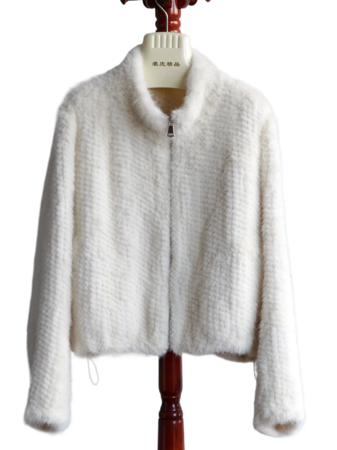 2025 jaqueta de pele de vison importada gola alta jaqueta dupla face espessada tecido moda silhueta casaco de pele feminino