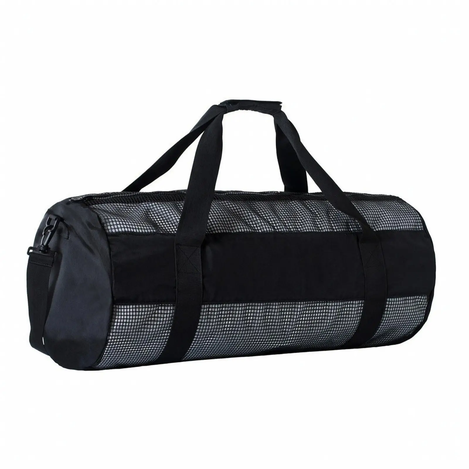 waterproof-nylon-diving-gear-cylinder-bag-mesh-container-for-underwater-fins-mask-regulator-transport-with-comfortable-carry
