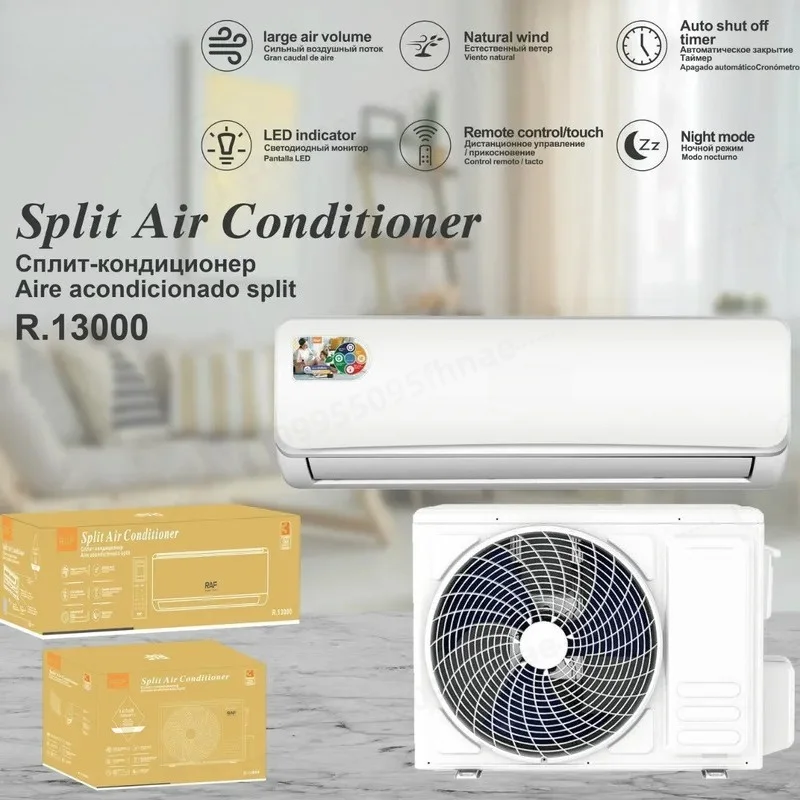 1650W 1.5HP Split Wall Mounted Air Conditioner Dual Purpose Cooling and Heating for Home Use