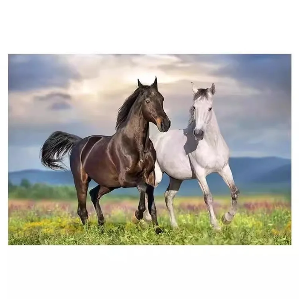 3D Animal Horse Mural Wallpapers for Living Room Bedroom Home Decoration TV Background Sticker