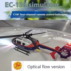 New Optical flow version C187 Remote-controlled Aircraft Ec135 Model Remote-controlled Helicopte RTF Yellow silver