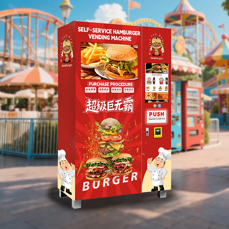 FOODLINE Hot Food Vending Machine Intelligent Background Management Hot Food Vending Cabinet For Commercial Food Retail Startup