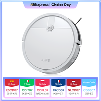 ﻿ ILIFE V2 Robot Vacuum Cleaner, 120 Min Runtime, Self-Charging Robotic Vacuum, Slim, Quiet, Ideal for Pet Hair and Hard Floors