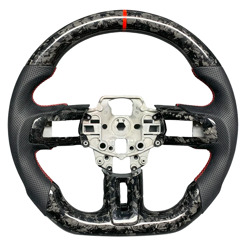 Custom Genuine Carbon Fiber Forged Steering Wheel 2018-2023  Mustang EcoBoost GT Mustang GT350 GT350R 2.3L 5.0L