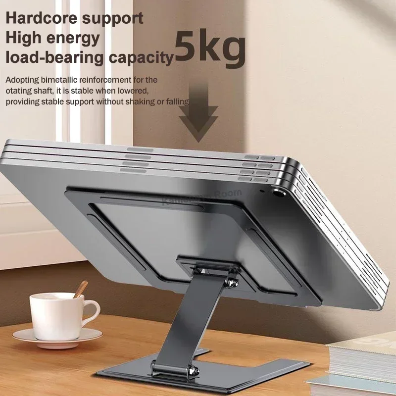 Y780 Portable Foldable Cellphone/Tablet Universal Height Adjustable Alloy Desktop Stand for IPad Pro/Air/Mini Hollow Out Bracket