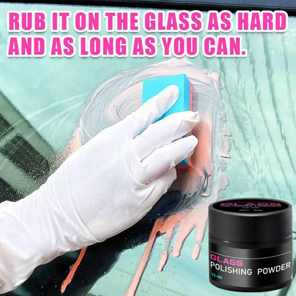 30g Cerium Oxide Powder For Glass Polishing Car Window And Mirror Repair Kit Car Scratch Compound Glass Oil Film Cleaner