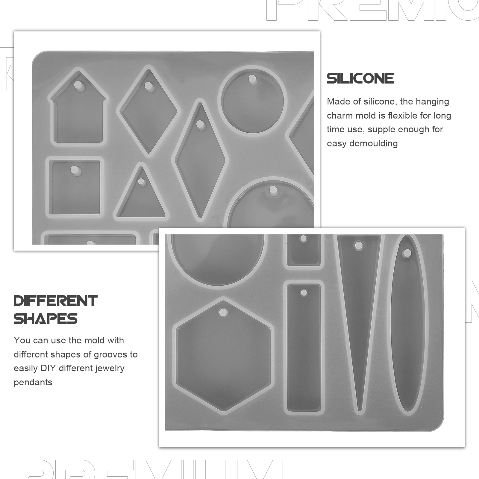 

Silicone Earring Pendant Mold Heart Shape Jewelry Casting Mould Diy Craft Resin Charm Mold Epoxy Molds Reusable Flexible Easy
