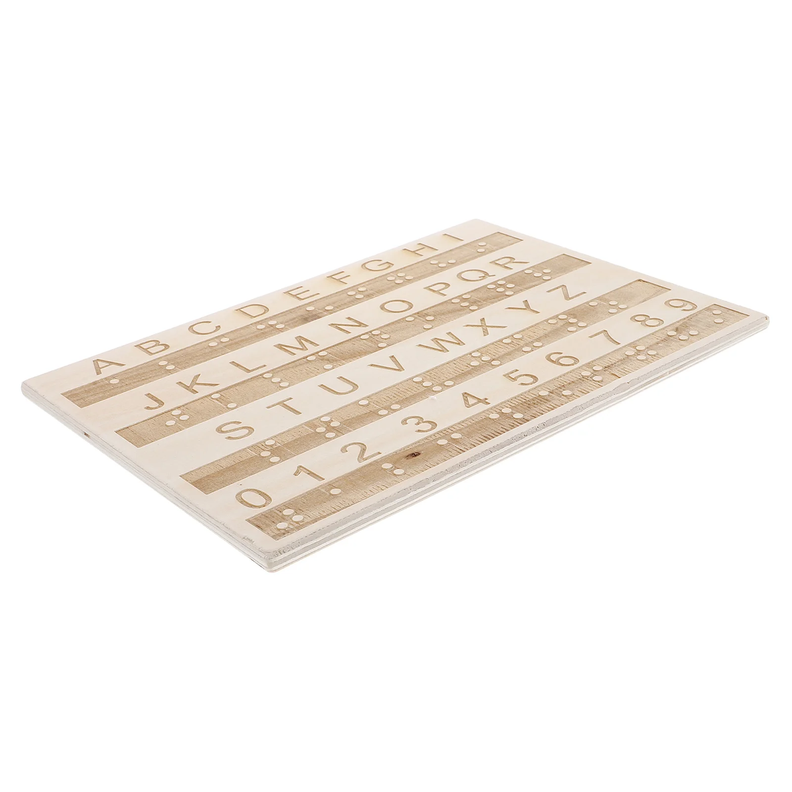 

Wooden Braille Alphabet Letter Tracing Board Educational Learning Tool for Braille Beginners Blind Wooden Letter Board