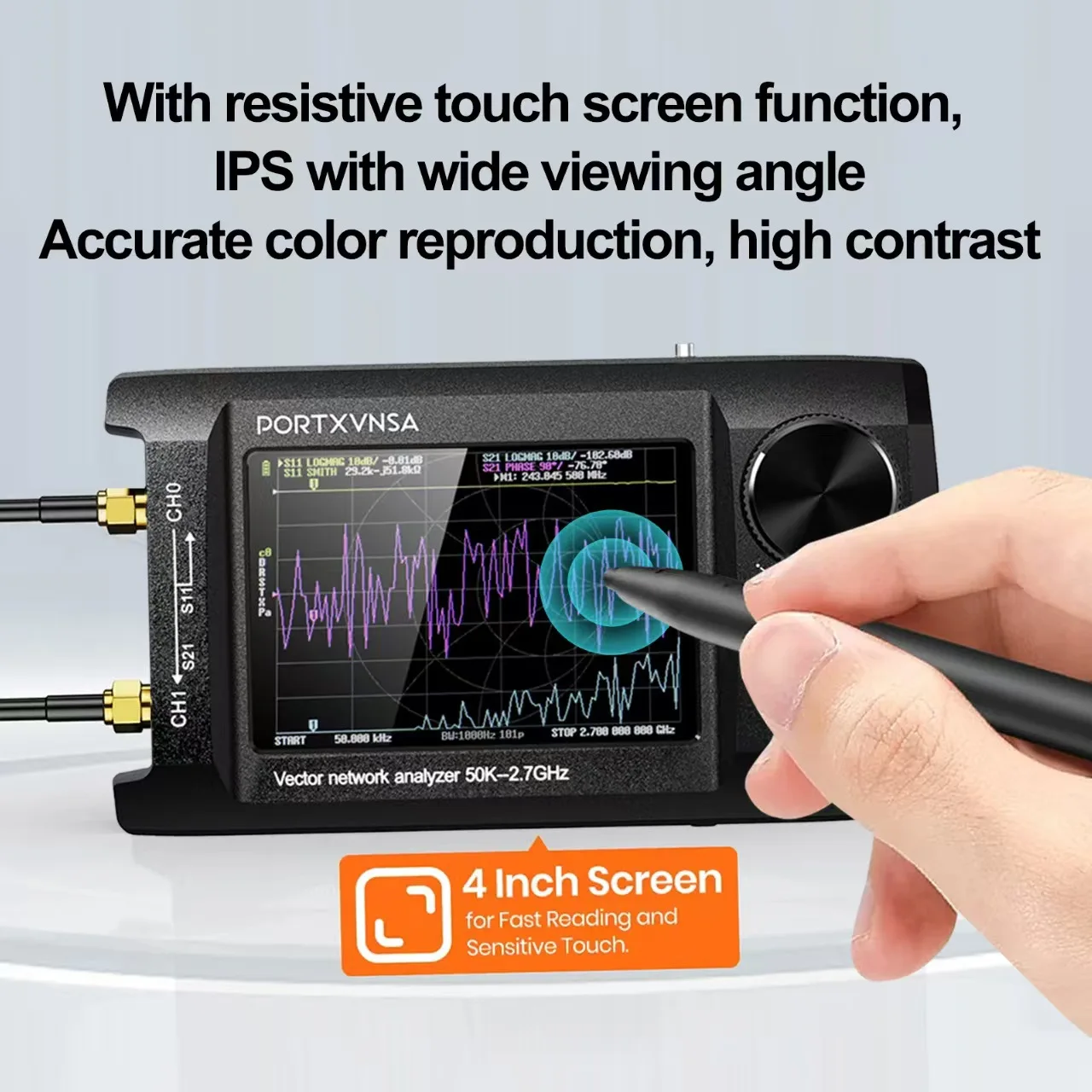 NanoVNA-H4 Plus 2.7GHz Vector Network Analyzer, 4