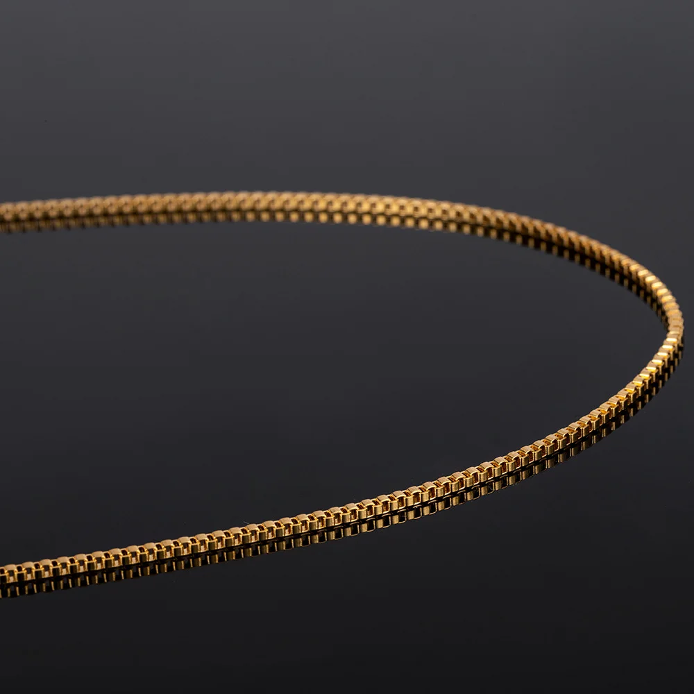 2 Meter Breite 1,5mm/2mm/2,5mm/3mm Edelstahl-Kastenkette für DIY-Schmuckherstellung für Männer und Frauen – Detail 5