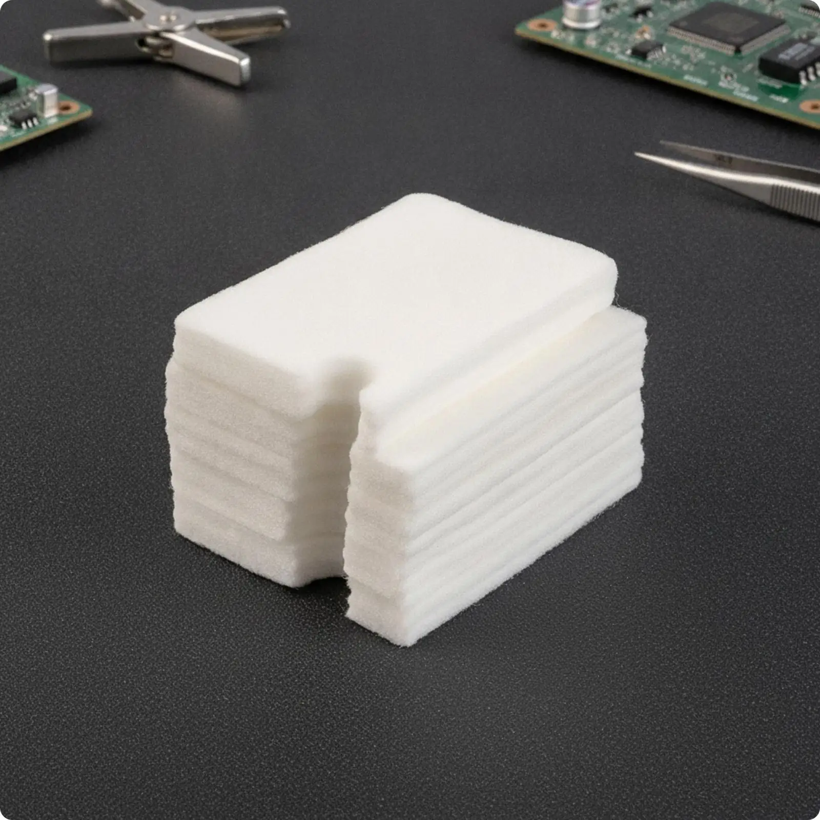 4xCompatible Waste Ink Pad Sponge | Supplied without Housing, Layered Rectangular Construction, Replacement Ink absorbent pad