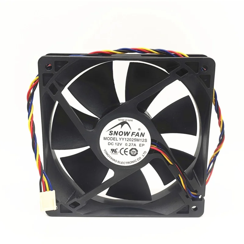 Imagem -03 - Snowfan-computador Power Supply Chassis Ventilador Yy12025m12s 0.27a 12cm 12025 12025