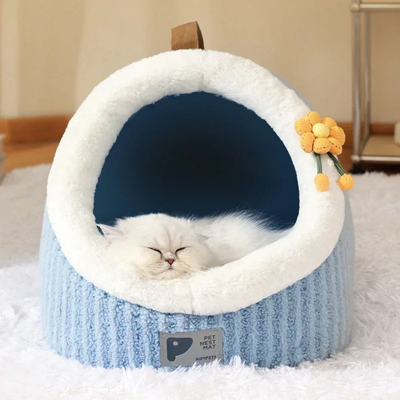 

Kennel Winter Cozy Pet House Cats Soft Nest Sleeping Cave Cat Dog Kitty Warm Thickening Tents Bed For Small Medium Dogs Cats